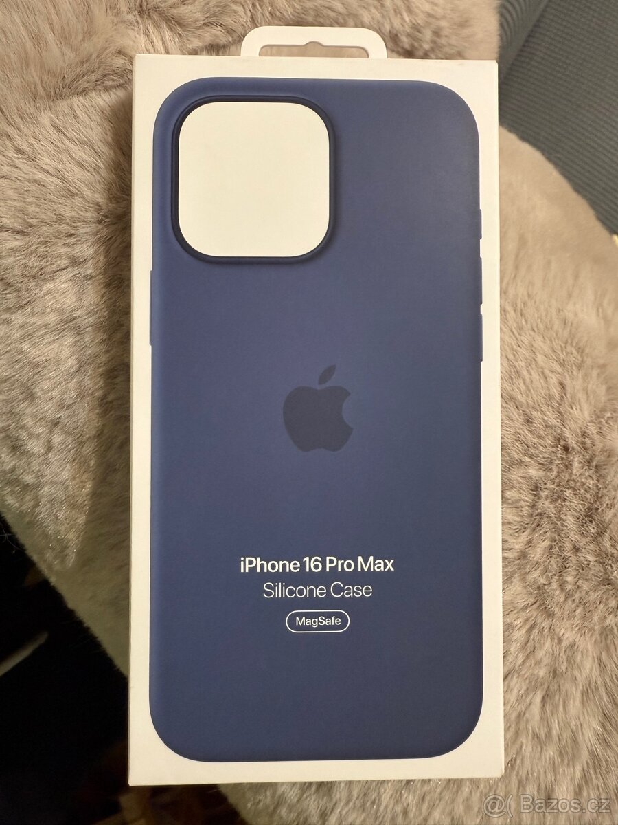 Kryt Apple iPhone 16 Pro Max modrý silikonový, originál