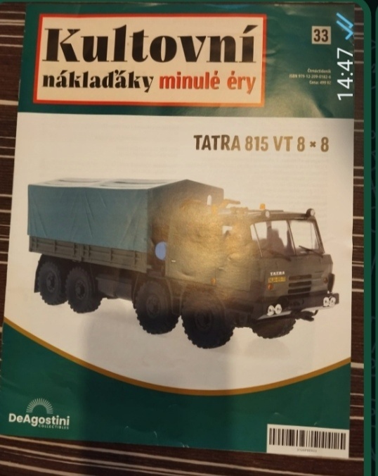 Časopis Tatra 815 VT 8x8 1:43 Deagostini