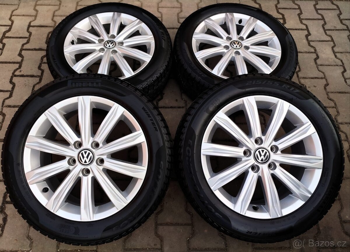 Originál alu sada disků VW Touran II 5x112 R17 Stockholm