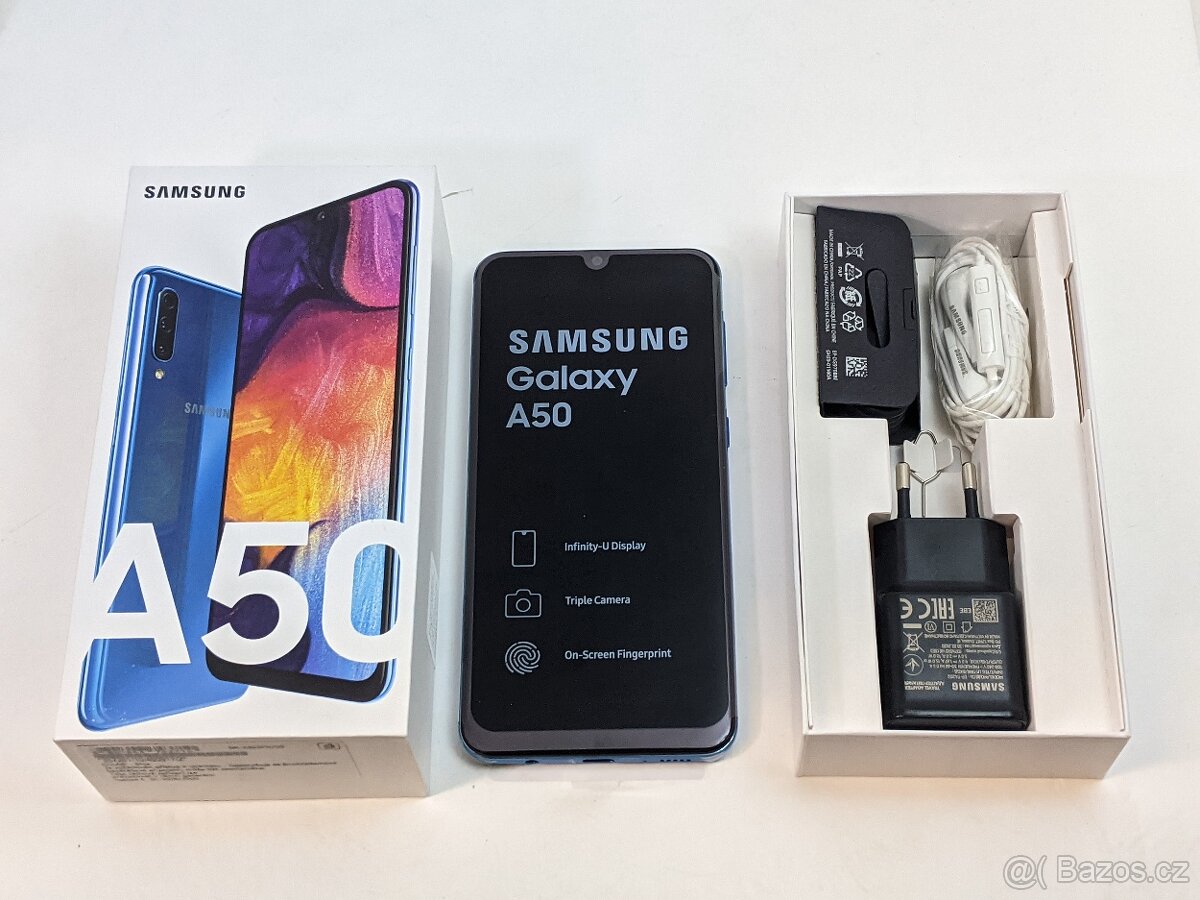 Novy Samsung Galaxy A50 4/128gb blue. Záruka 6 měsíců.