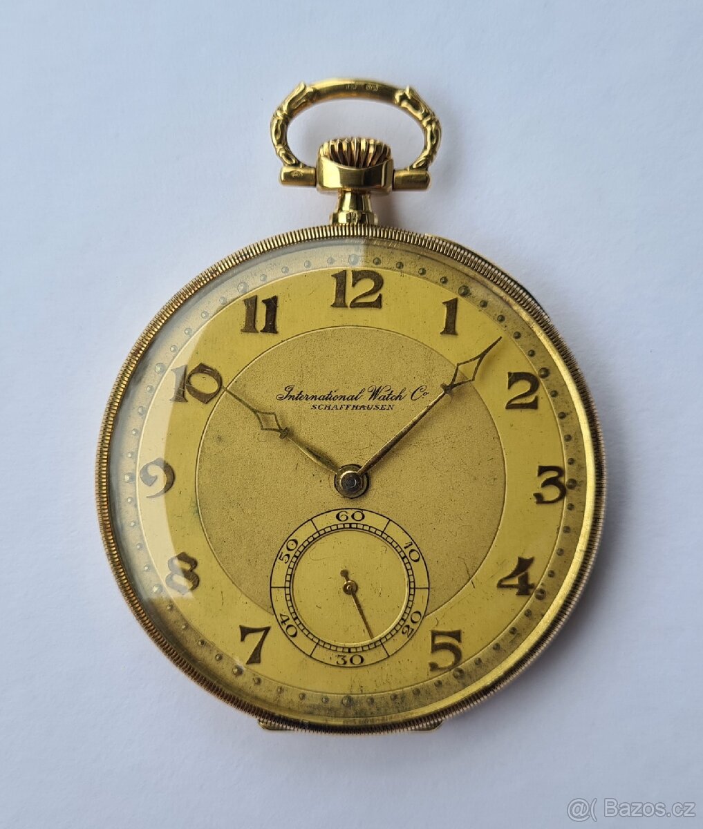 Zlaté kapesní hodinky IWC Schaffhausen 14K