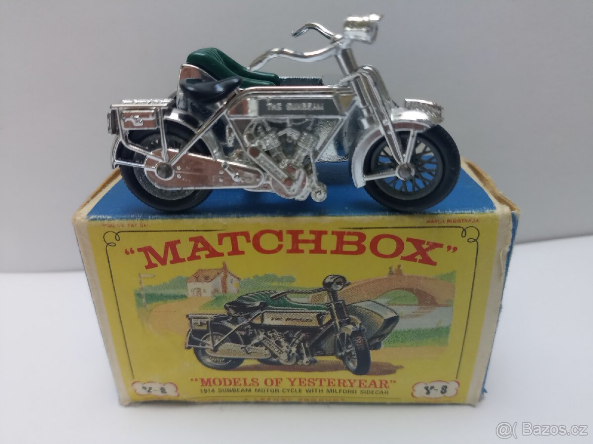 Matchbox Y 8 1914 Sunbeam Motorcycle with Milford Sidecar