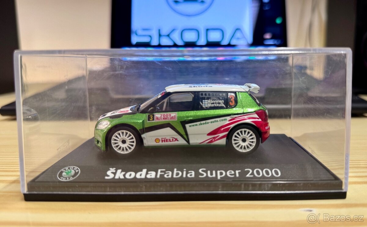 Škoda Fabia Super 2000 Hänninen -Markkula Č.3 Abrex 1:43