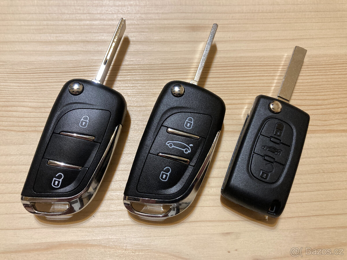 Nový klíč Peugeot včetně kódování a vyřezání