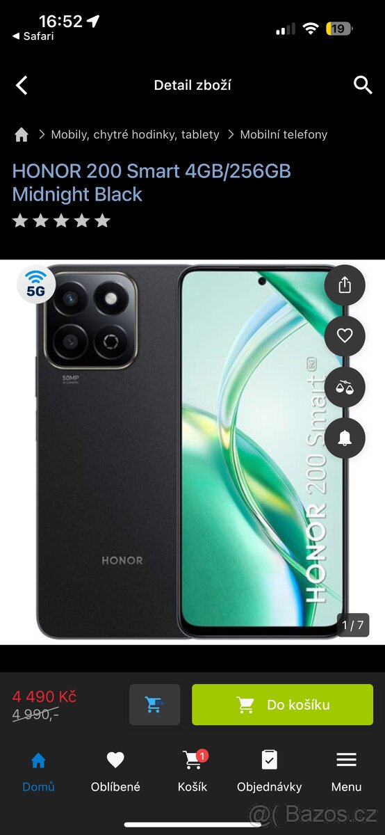 Honor 200 Smart 256GB černý / midnight black