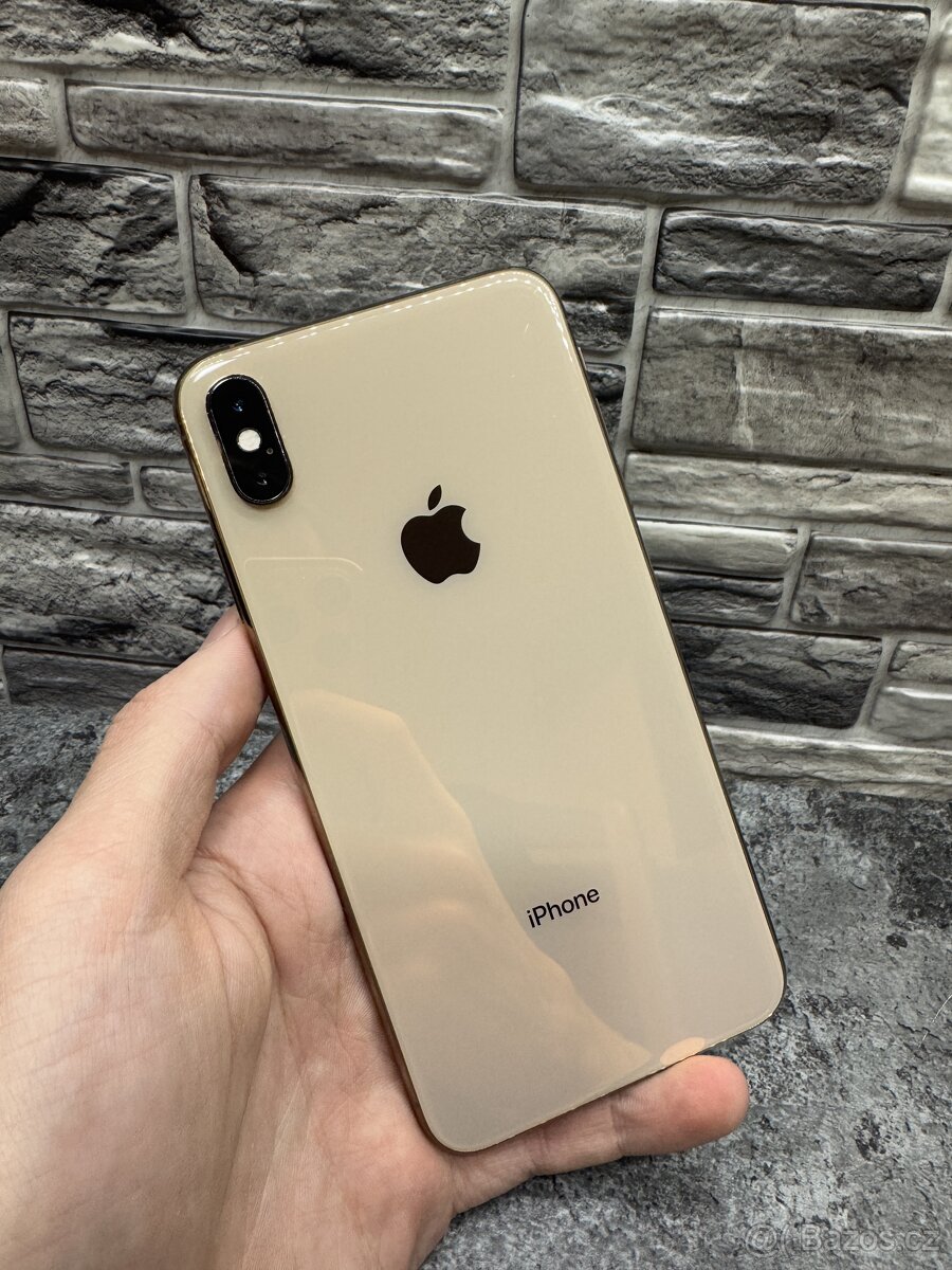 iPhone Xs Max 64GB Gold, baterie 100%