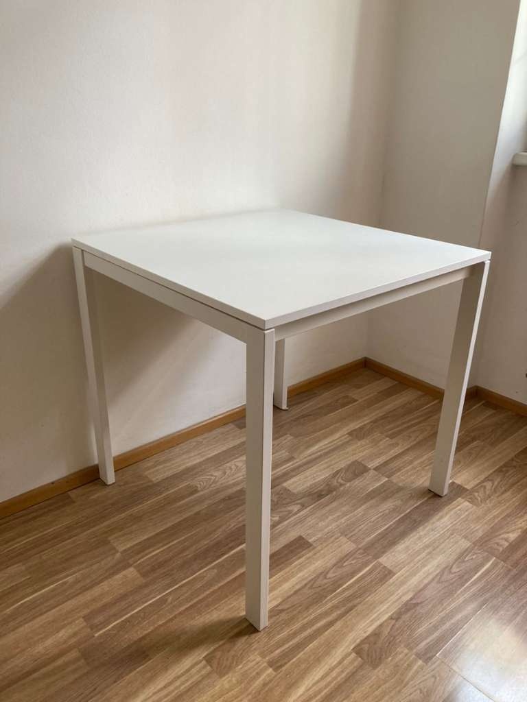 Jídelní bílý stůl Ikea Meltorp 75x75cm