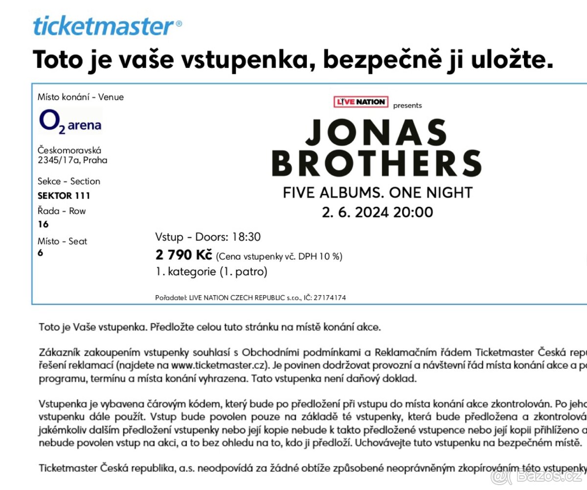 Jonas Brothers PRAHA nový termín 15.10.2014