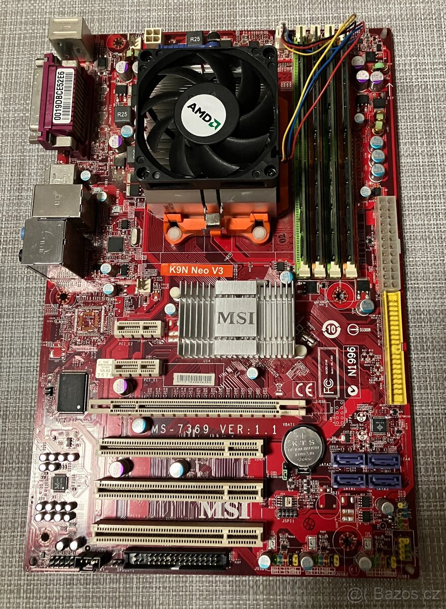 MSI X2 5600+ 2x2,8 Ghz, 4 Gb ram, I/O štítek