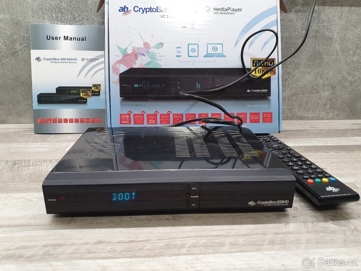 Satelitní přijímač AB Crypto Box 650HD