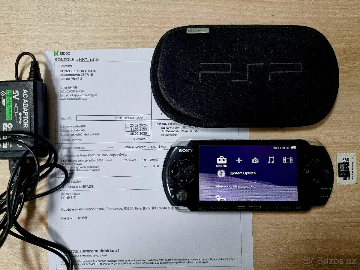 Sony PSP 3004 - Piano Black 32gb  + nová baterka