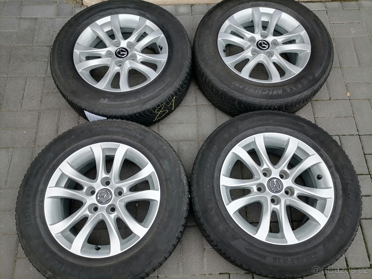 Mazda 6 alu kola original a zimní pneu 16" michelin