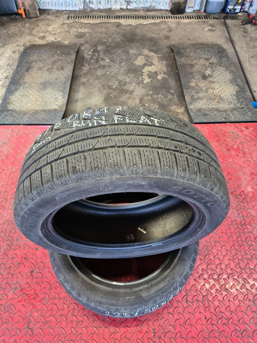 2ks 225/50 R17 Pirelli SOTOZERO II Runflat 5mm, DOT2020