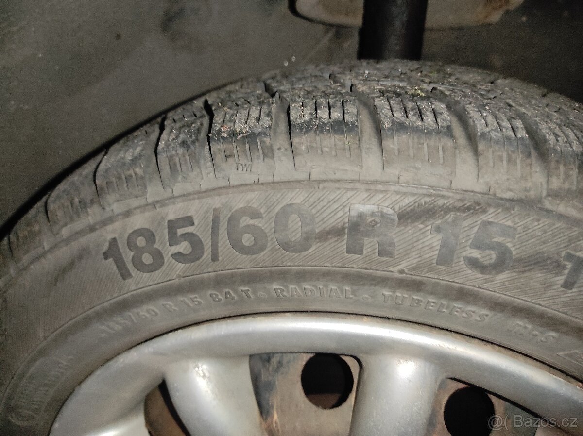 Zimní kola na Megane 1 , 185/60 R15 ,7mm  Barum Polaris 3