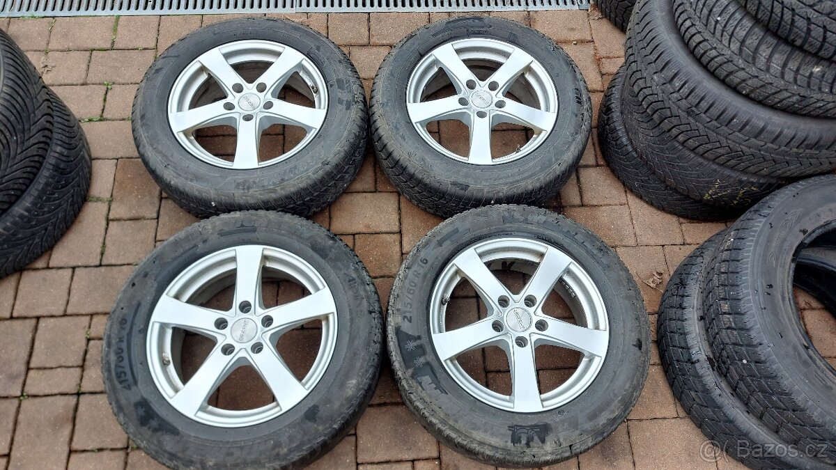 ALU zimní 16", VW, ŠKODA aj, rozteč 5x112mm, pneu 215/60/16