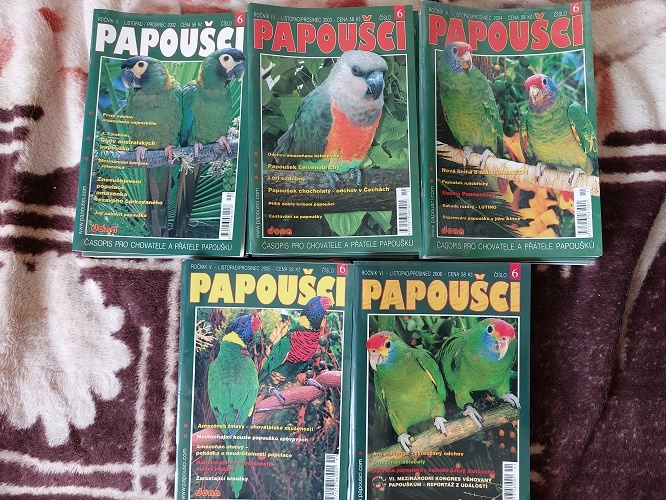 časopisy papoušci 10 ročníků