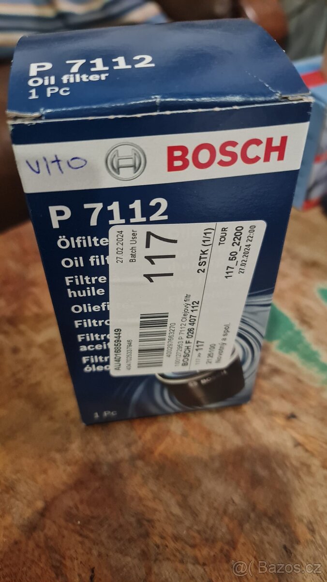 Olejový filtr Bosch na Vito