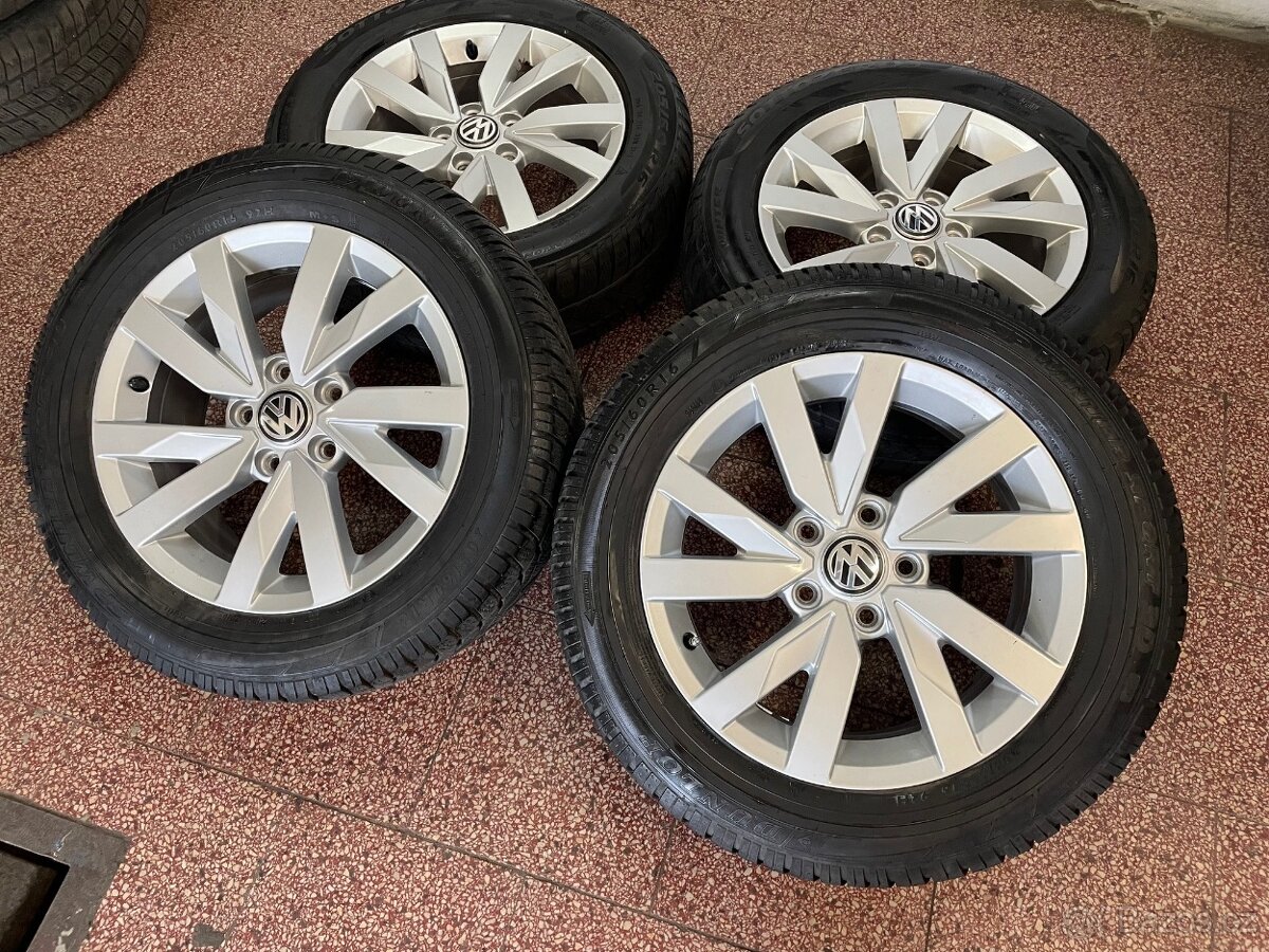 Originál Volkswagen ALU kola 5x112 r16 zimní pneu 5mm