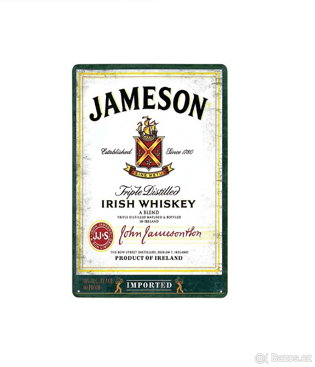 cedule plechová - Jameson Irish Whiskey