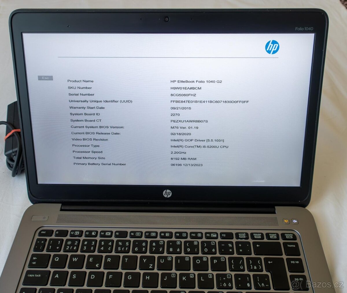 HP EliteBook Folio 1040 G2 - i5-5200U - nová baterie