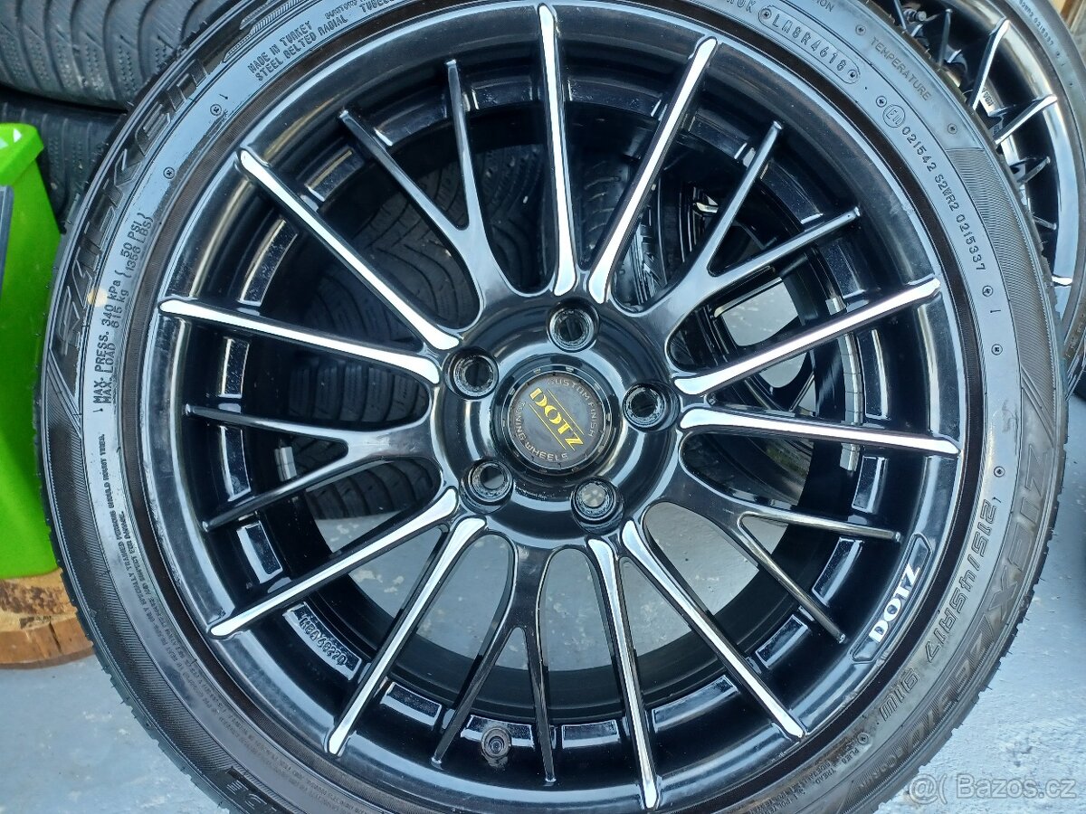 5x112  R17 7j et 48 Dotz rapier black