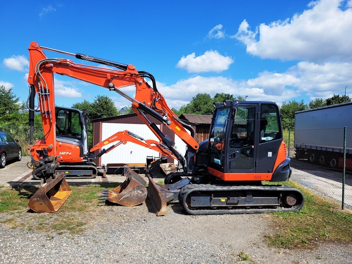 minibagr Kubota KX 080-4, dělené rameno