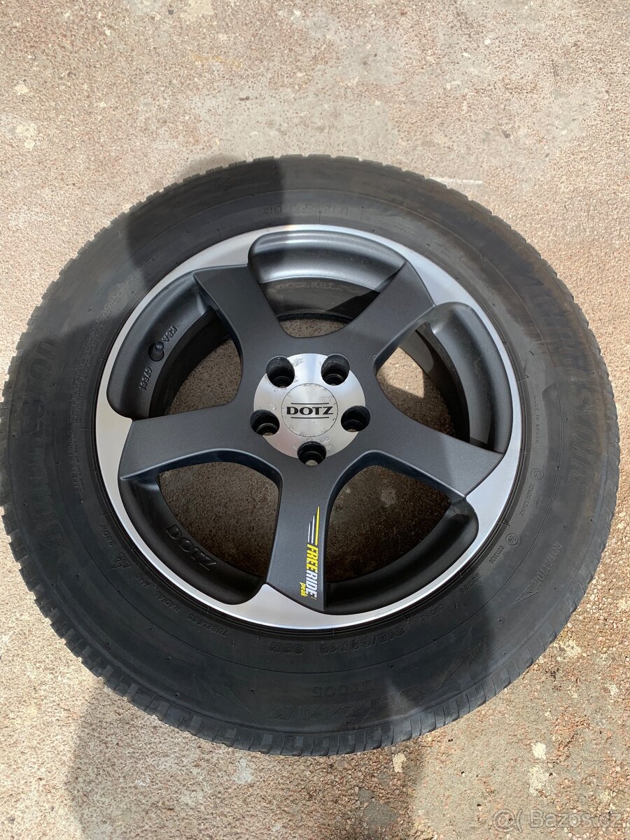 Prodám disky Dotz 7Jx16H2 s pneu Bridgestone na Subaru For.