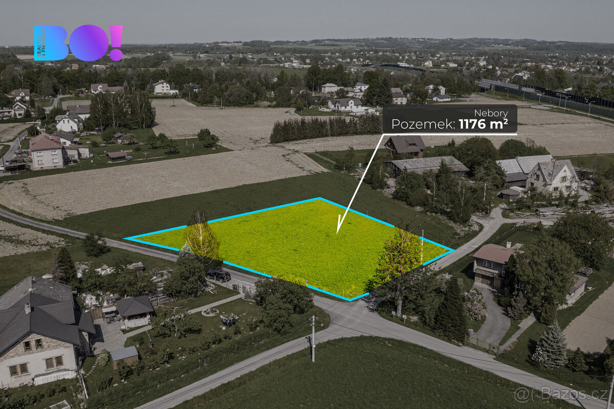 Prodej stavebního pozemku 1 176 m², Nebory u Třince