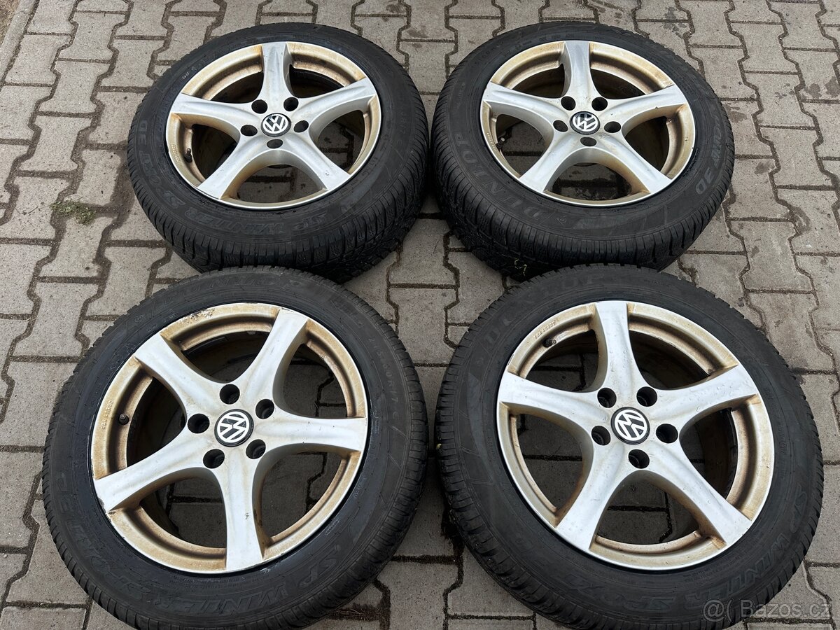 4x al kola 5x120 17 + pneu zimní 215/60 R17C