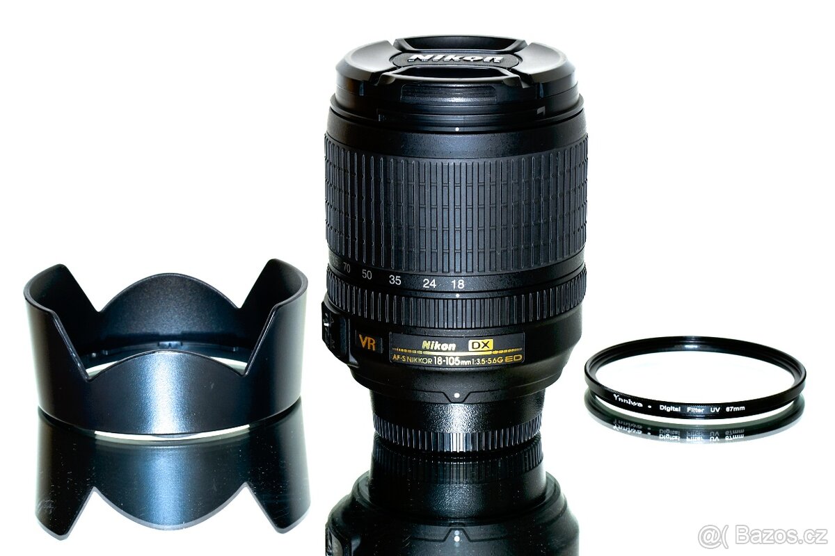 Nikon AF-S Nikkor 18-105mm VR + UV filtr TOP STAV