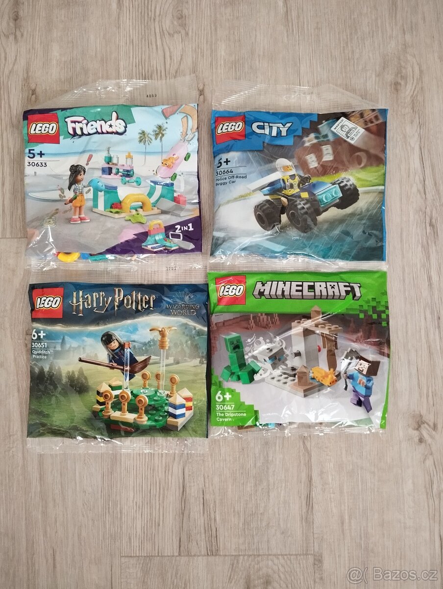 LEGO 4 kusy NOVÉ, Friends, City, Harry Potter, Minecraft