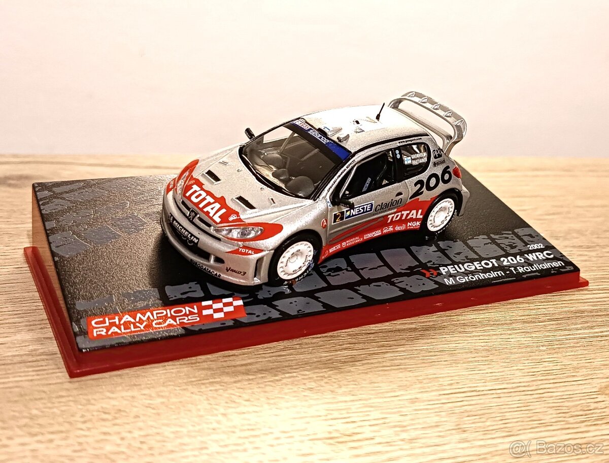 Rally modely Peugeot 206 wrc 1:43