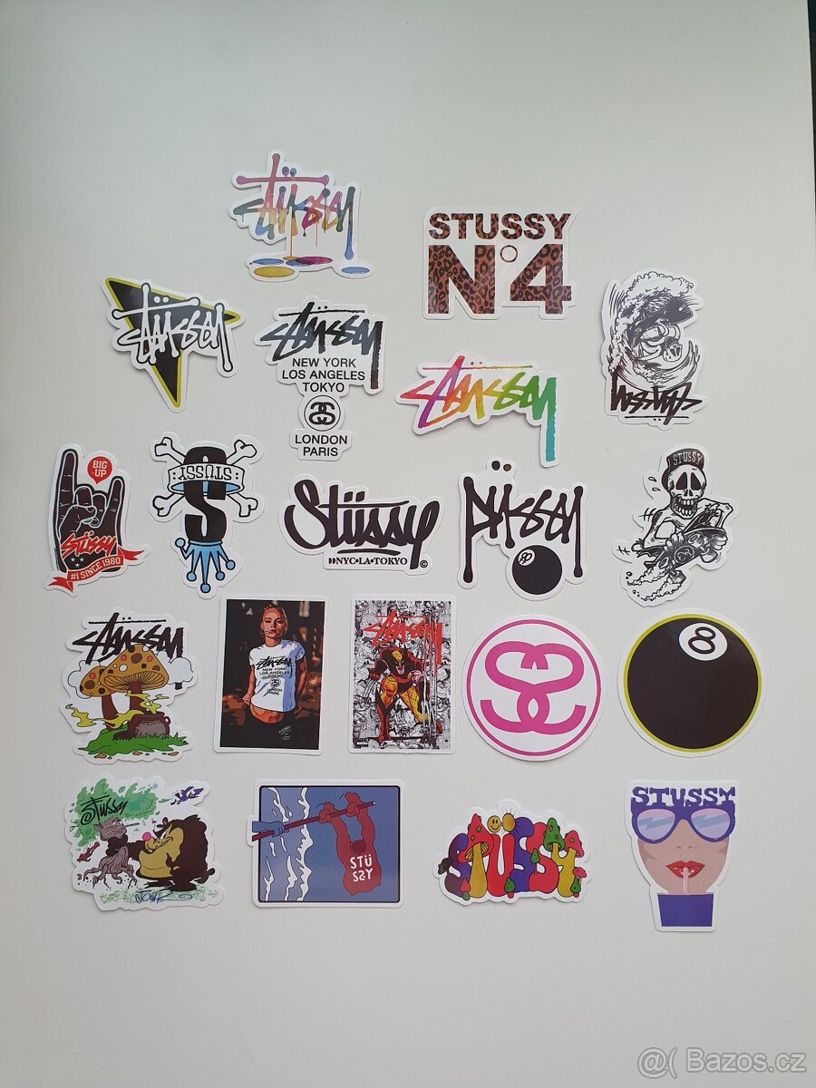 Stüssy nálepky - celek i jednotlivě