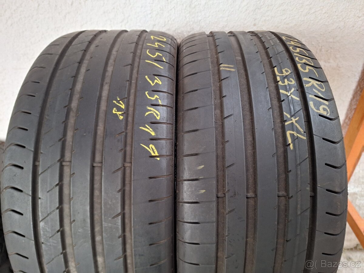 Prodám letní pneu 245/35/19 Fulda a Bridgestone