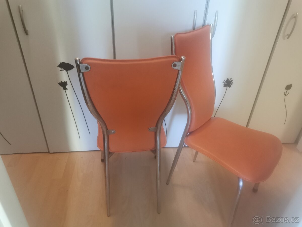 Židle 2 ks oranžové