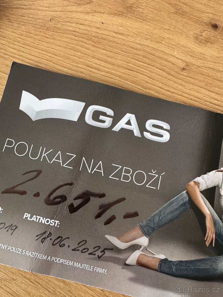 Dárkový poukaz Gas móda a jiné…