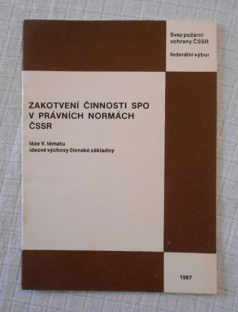 Zakotvení činnosti SPO v právních normách ČSSR - 1987