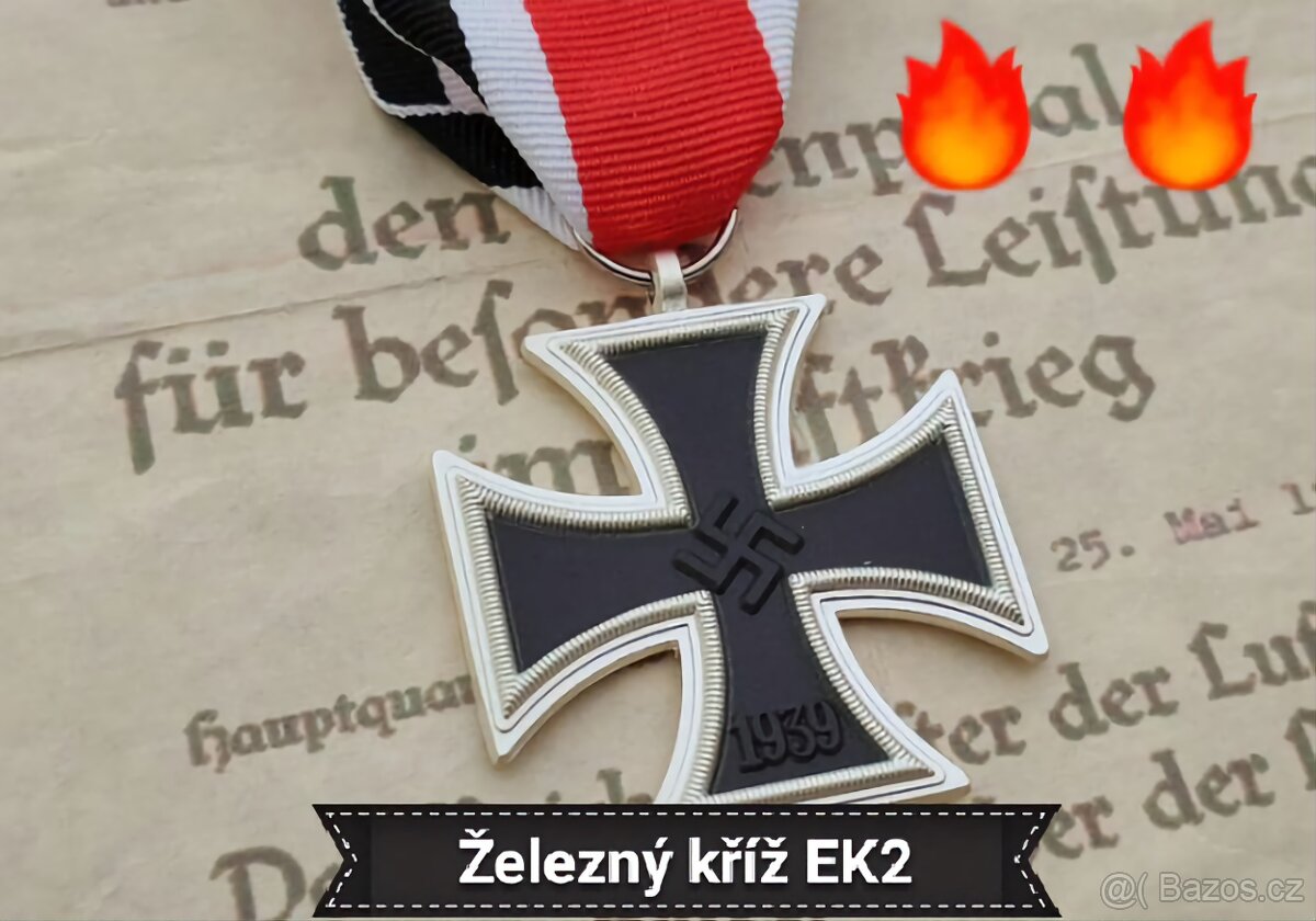 ↯ ↯ ☠️卐 ŽELEZNÝ KŘÍŽ 1939 Wehrmacht Eisernes Kreuz 2.SS ☠卐