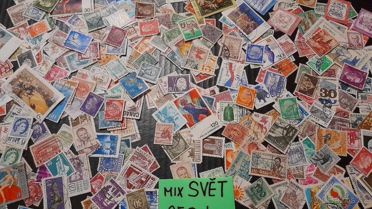 Poštovní známky  mix  SVĚT  350ks