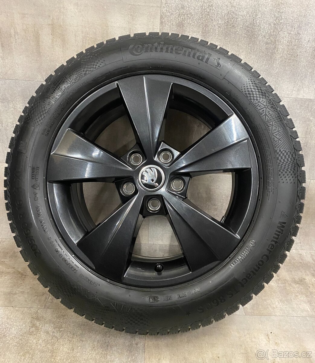 Originální Alu kola 5x112 Škoda Octavia 205/60/16 TOP více