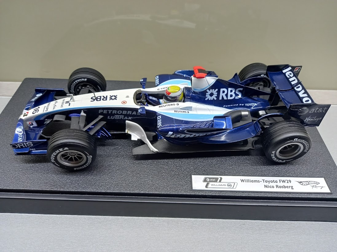 F1 WILLIAMS TOYOTA FW29 NICO ROSBERG HOTWHEELS 1:18