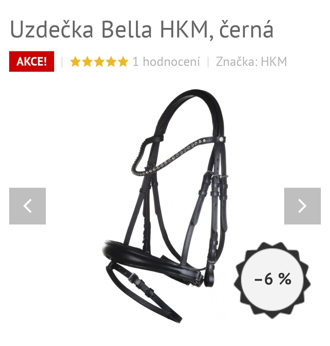 Prodám krásnou uzdečku HKM Bella COB