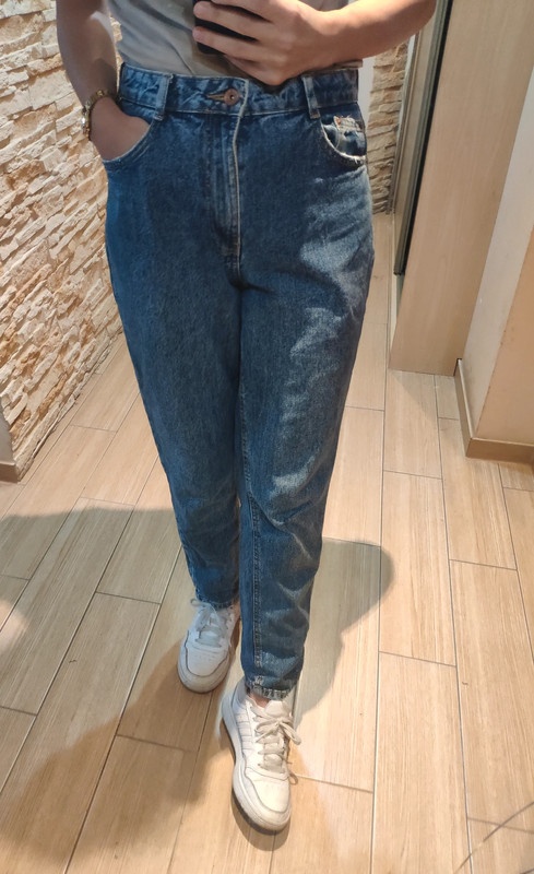 mom jeans bershka 38 džíny