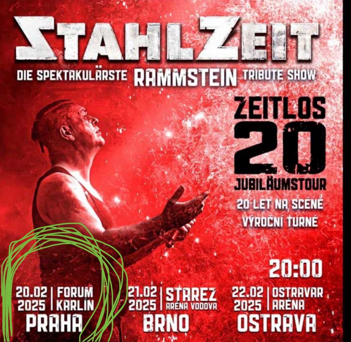 STAHLZEIT - RAMMSTEIN TRIBUTE SHOW. Vstupenka na 20.02.2025