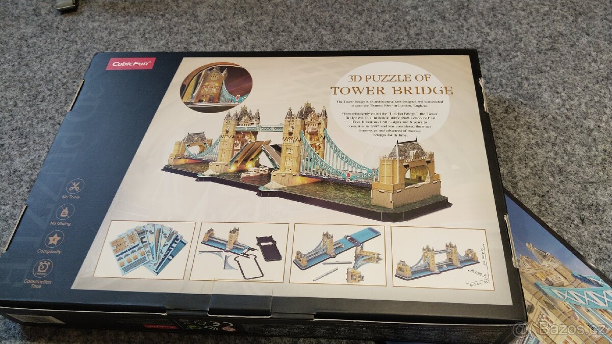 Svítící 3d puzzle Tower bridge 222ks od 10 let