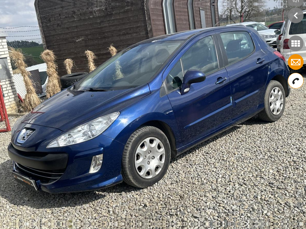 Peugeot 308 1,6 hdi 66kw confort rok 2009 najeto 122 xx