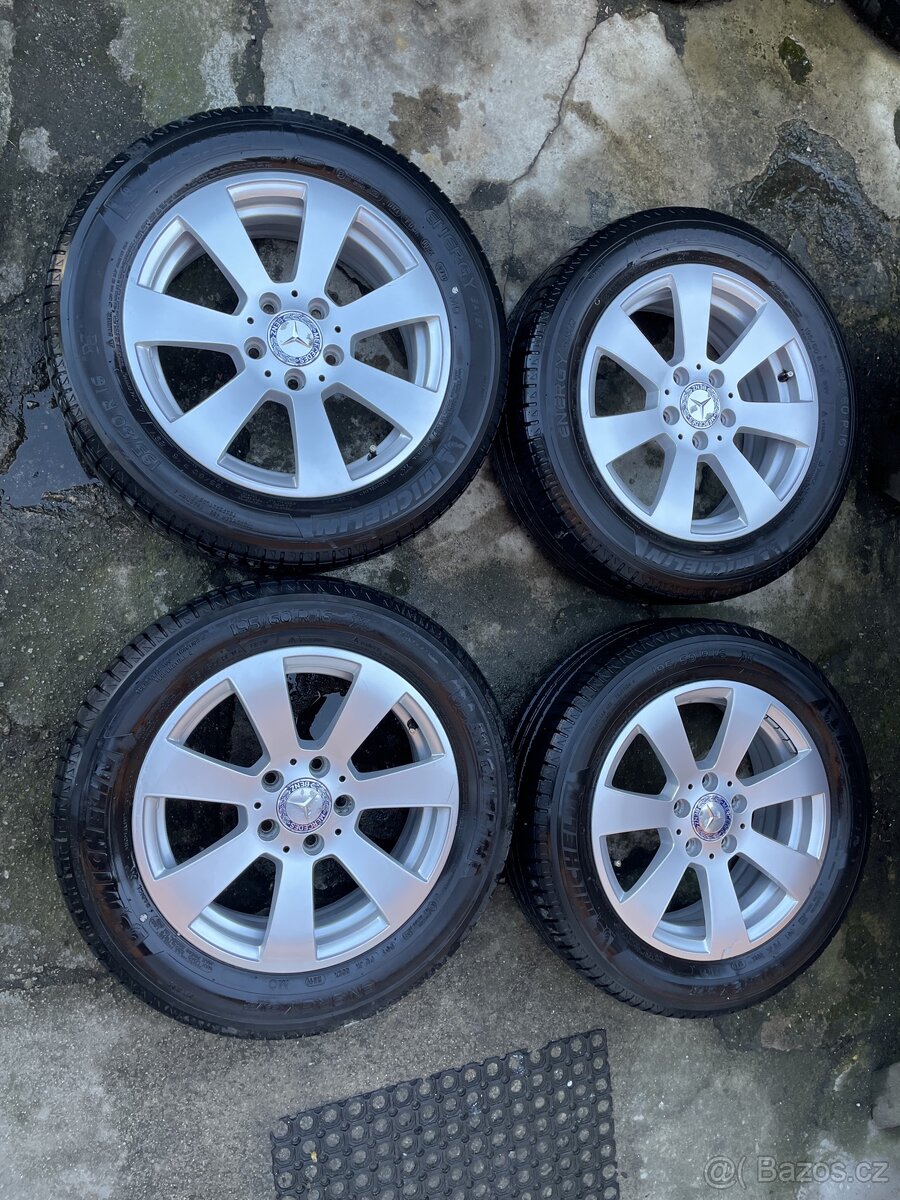 Alu kola 5x112 včetně letních pneu 195/60R16