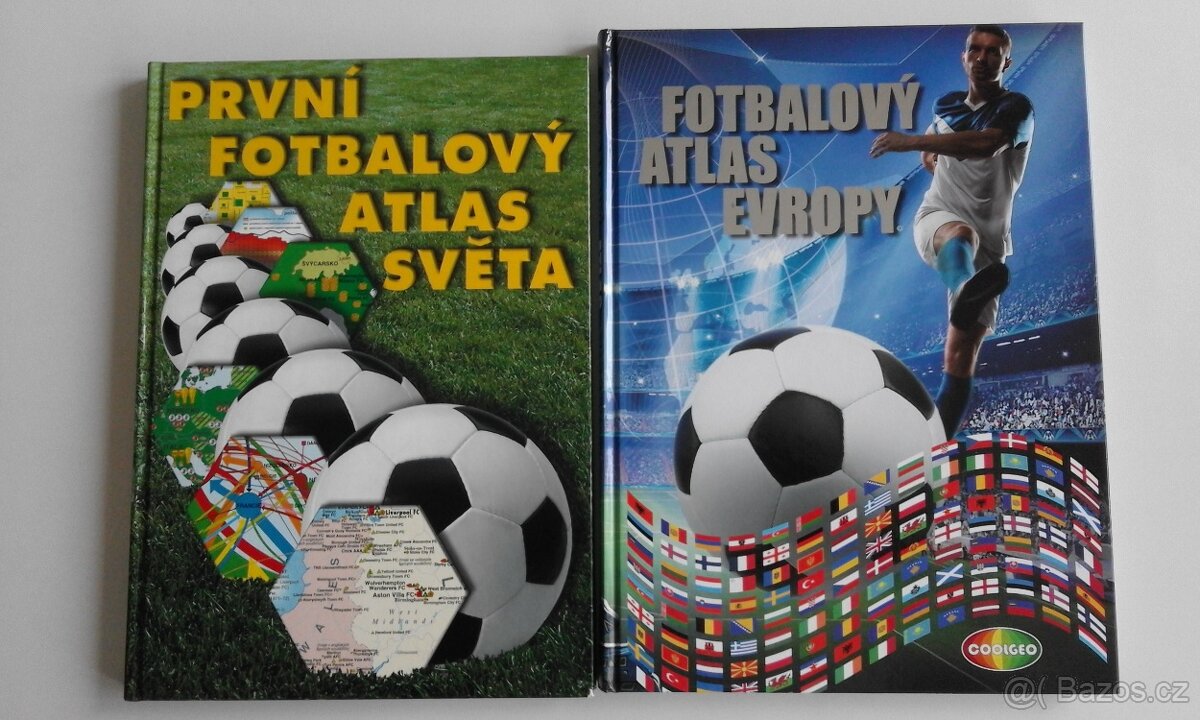 Fotbalové atlasy 2ks (cena za obě) Super stav, jako nové