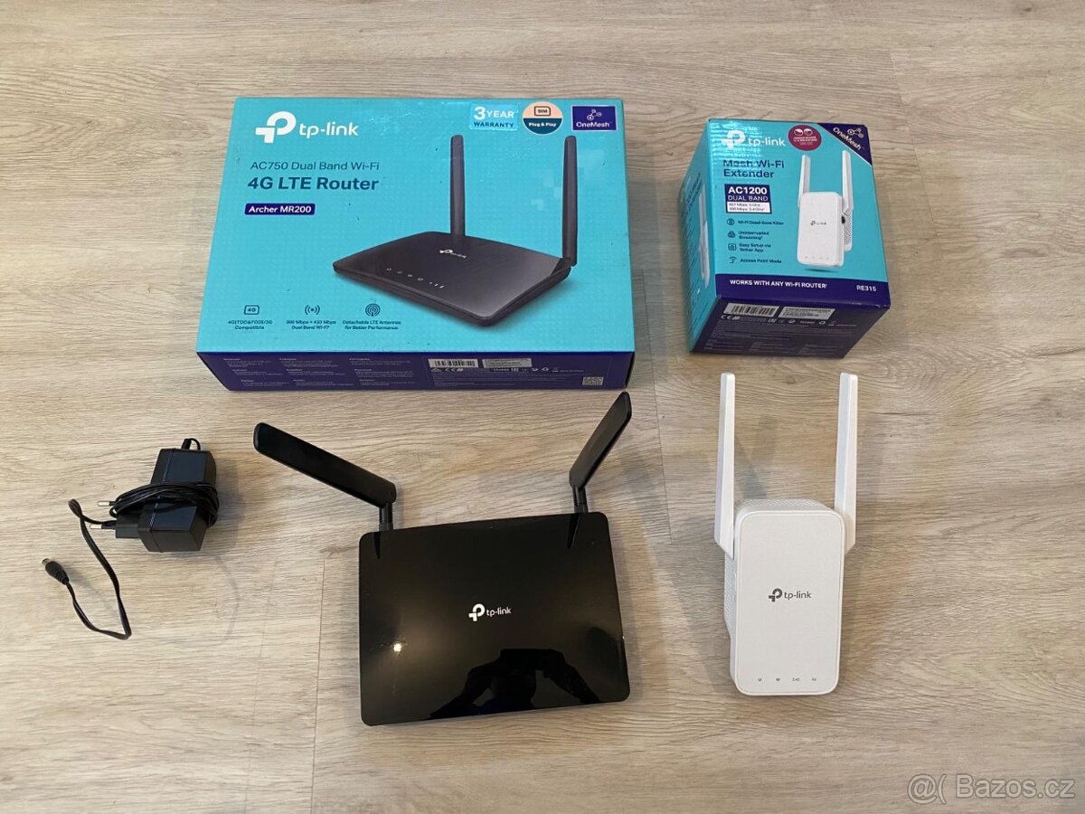 Bezdrátový set Wi-Fi LTE router + Wi-Fi Extender