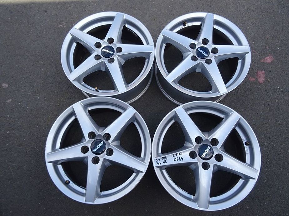 Alu disky Ronal na Ford, 16", 5x108, ET 45, šířka 7J